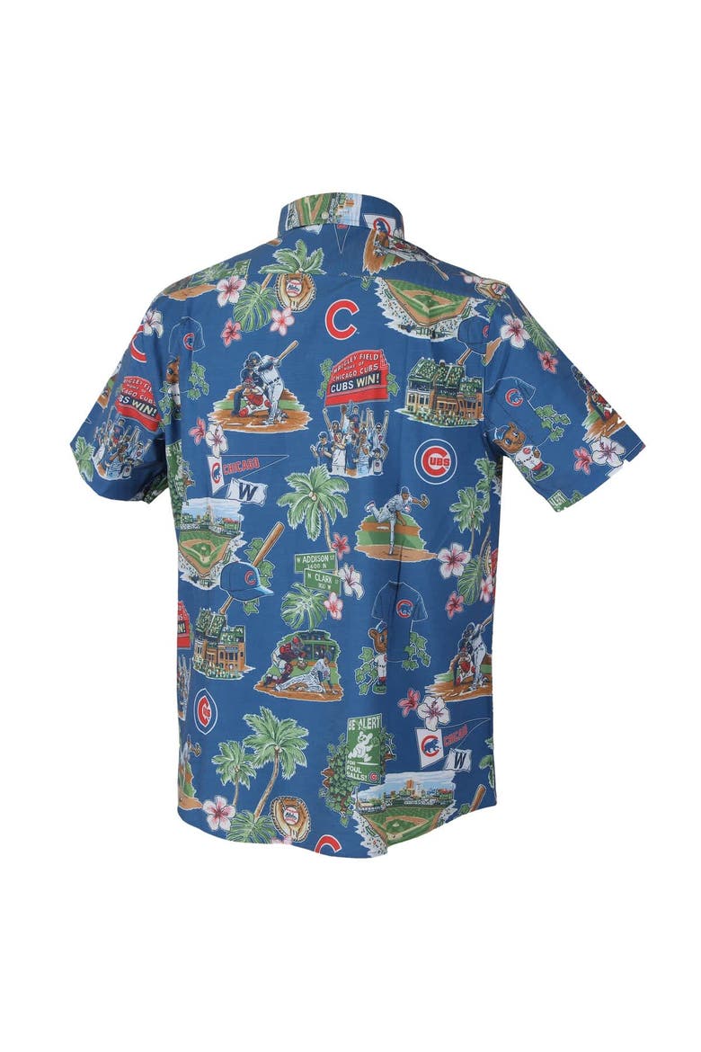 Men's Reyn Spooner  Royal Chicago Cubs Scenic Tri-Blend Button-Down Shirt, Alternate, color, Royal