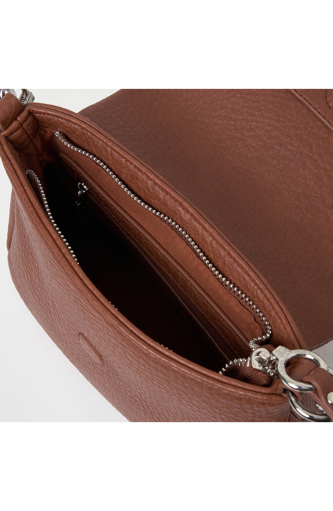 Urban Originals Wish List Vegan Leather Crossbody Bag, Alternate, color, Brown