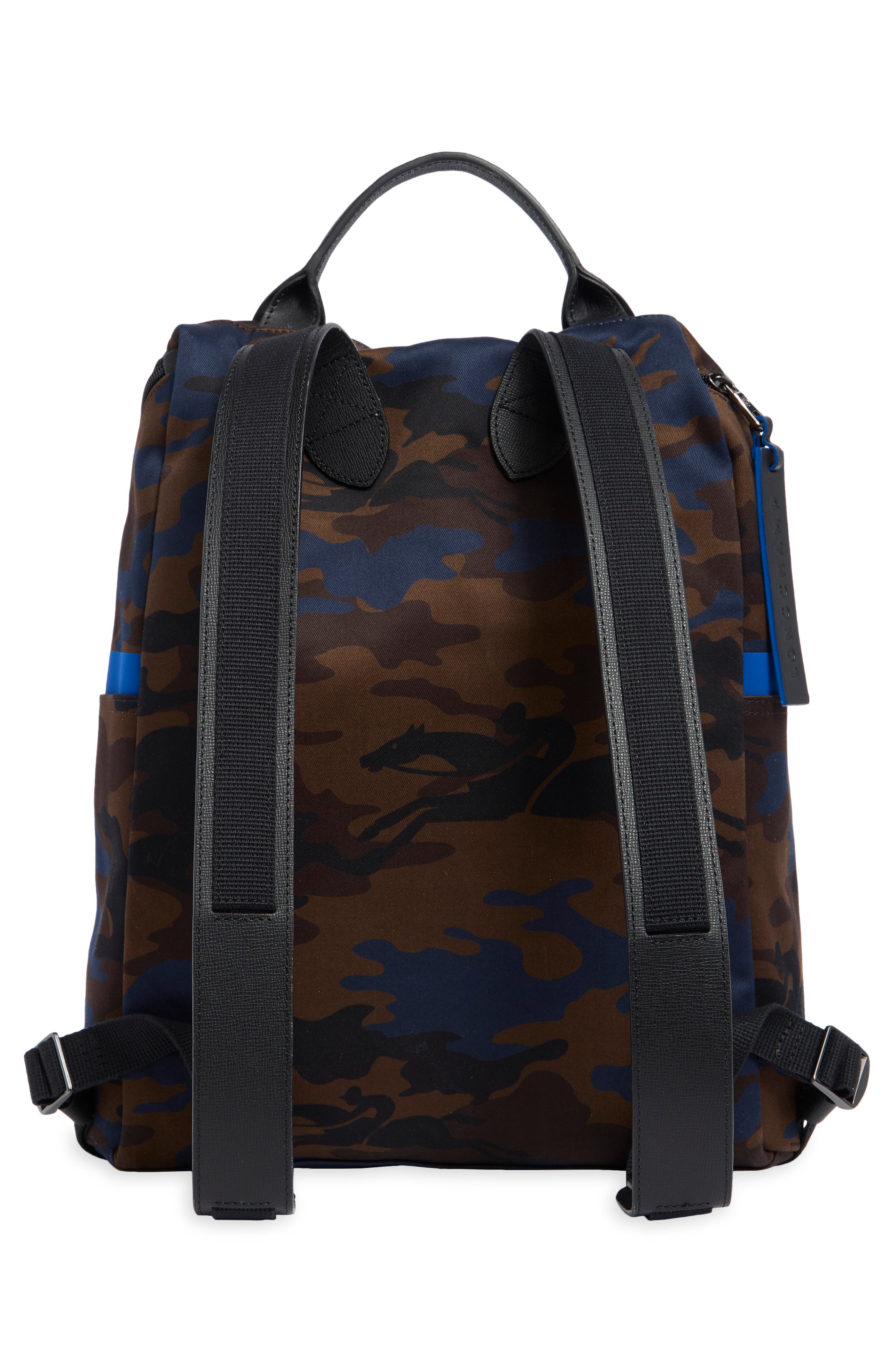 Longchamp GBN Camo Backpack, Alternate, color, Navy