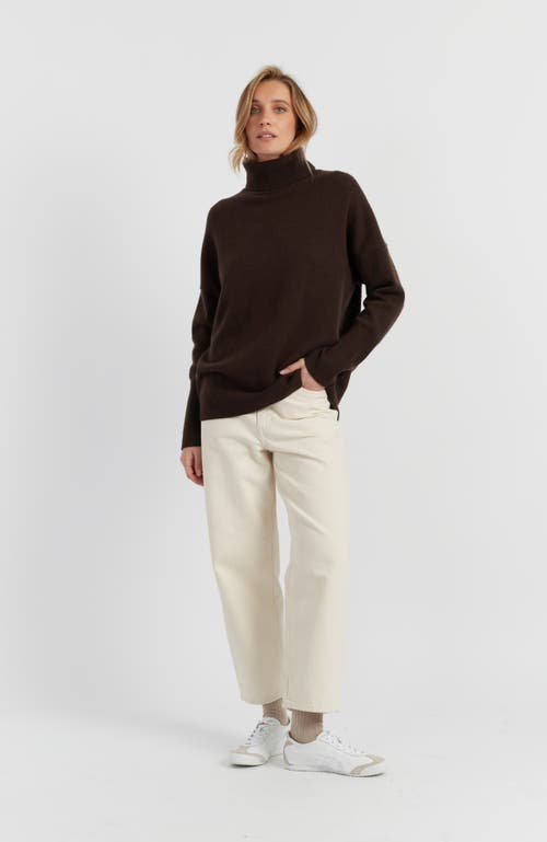 Chinti & Parker Pure Cashmere Roll Neck Sweater In Brown