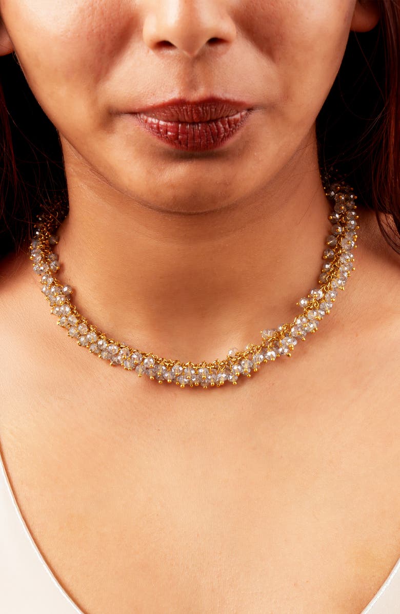 Deepa Gurnani Jemsa Collar Necklace, Alternate, color, Powder Blue