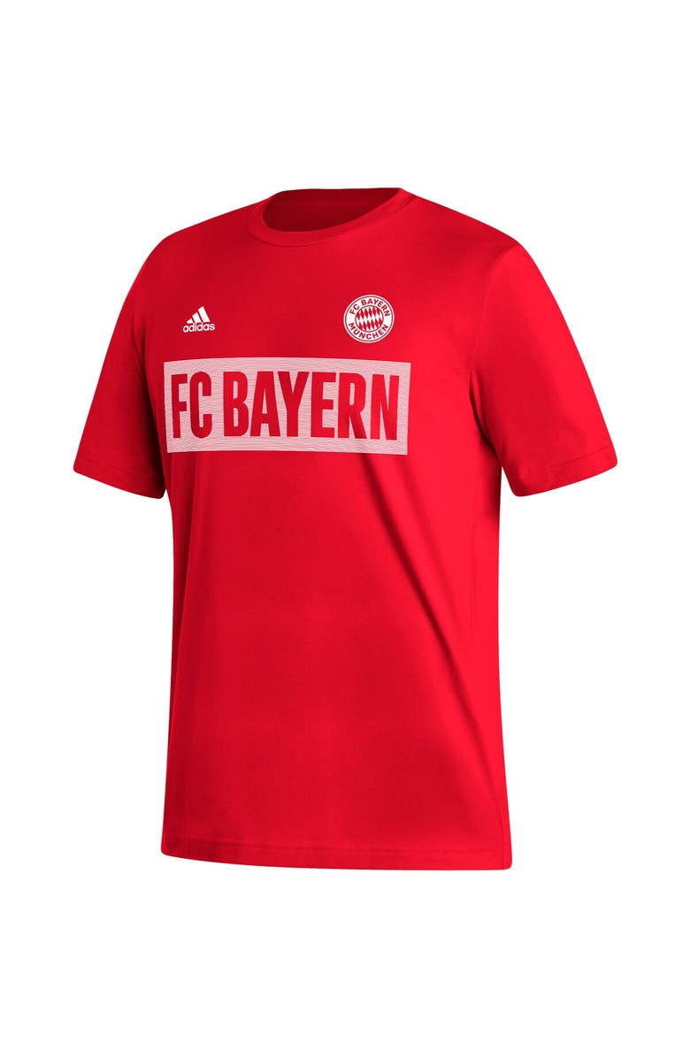 adidas Men's adidas Red Bayern Munich Culture Bar T-Shirt, Alternate, color, 