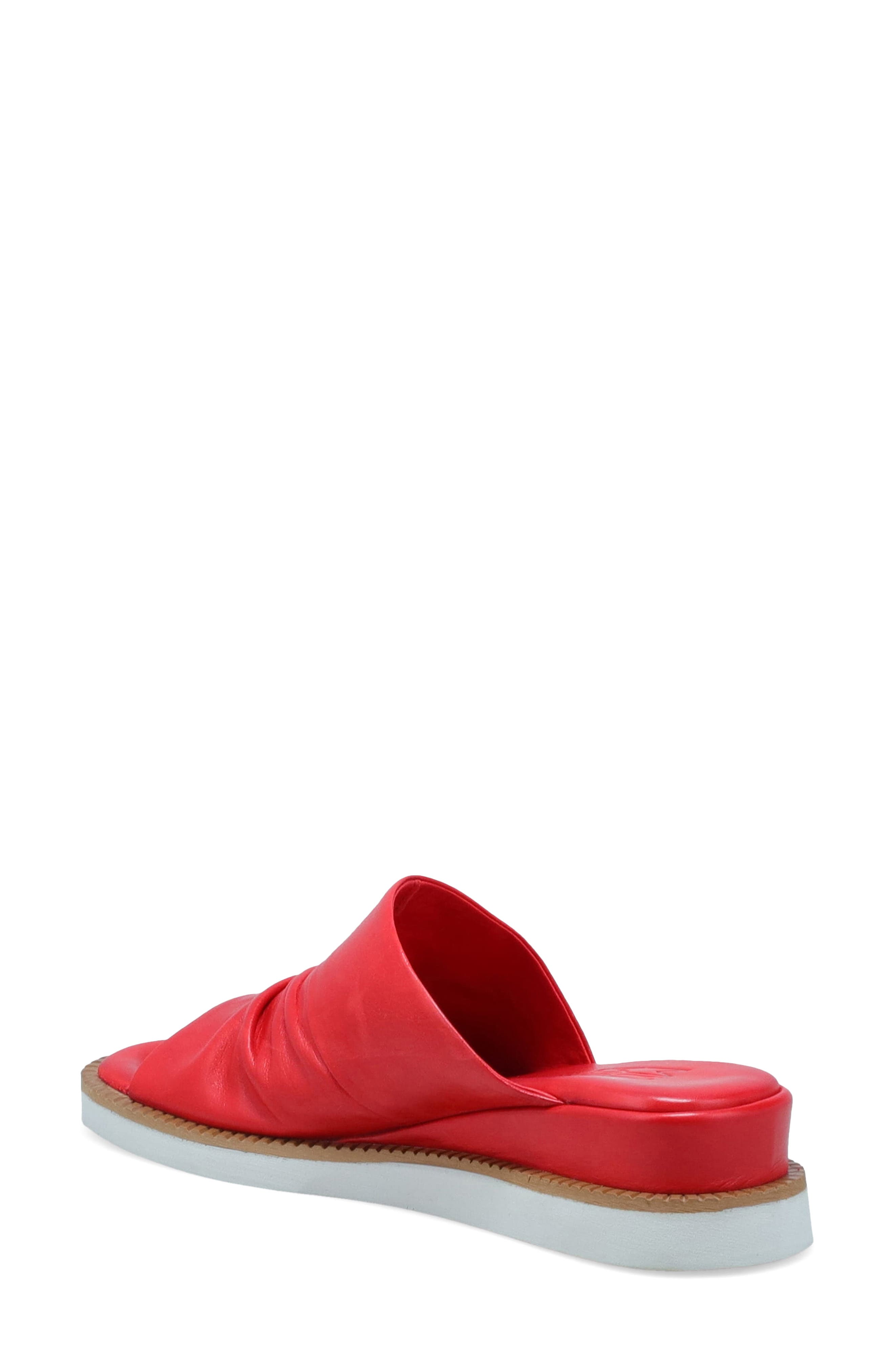 Erin Platform Wedge Slide Sandal, Alternate, color, SCARLET