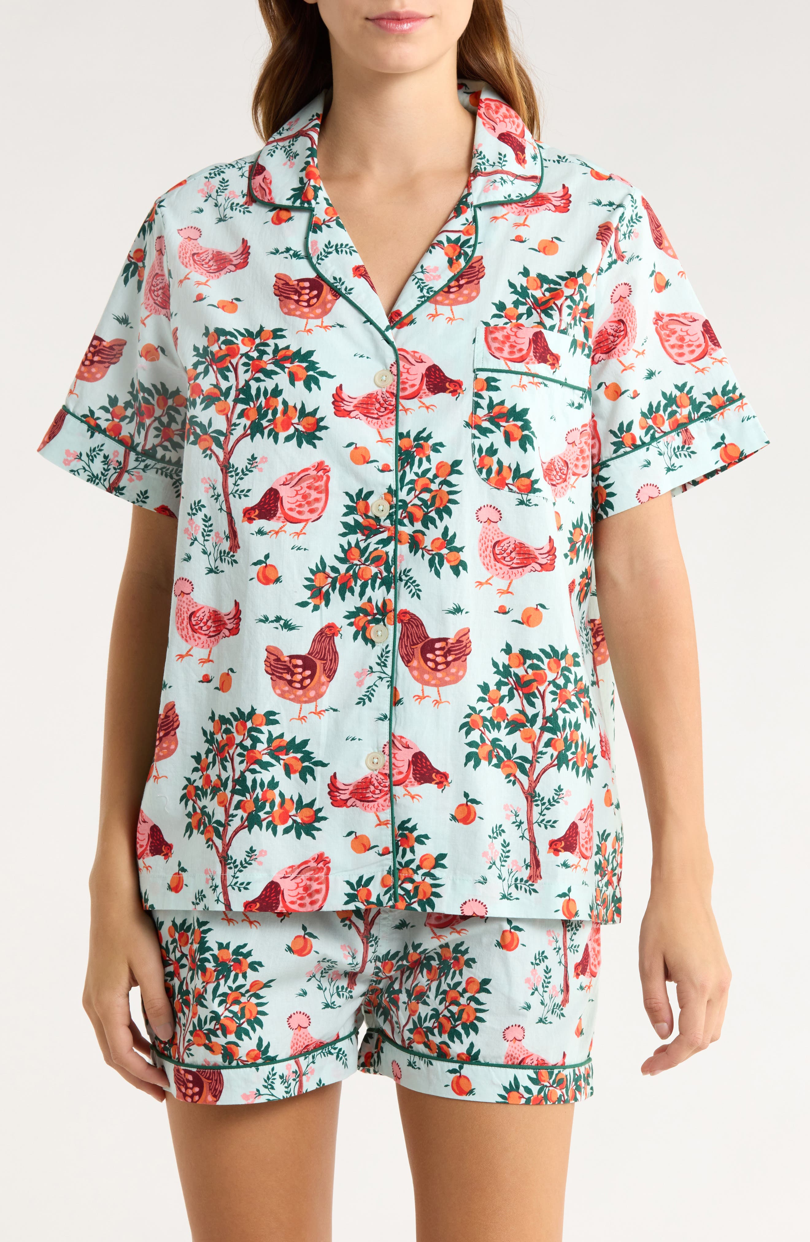Printfresh Organic Cotton Poplin Short Sleeve Pajamas