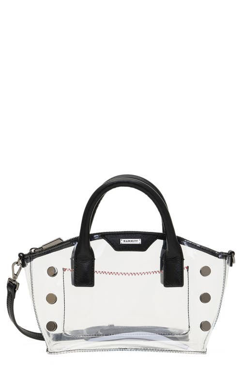 Hammitt Paula Clear Crossbody Bag In Black/gunmetal
