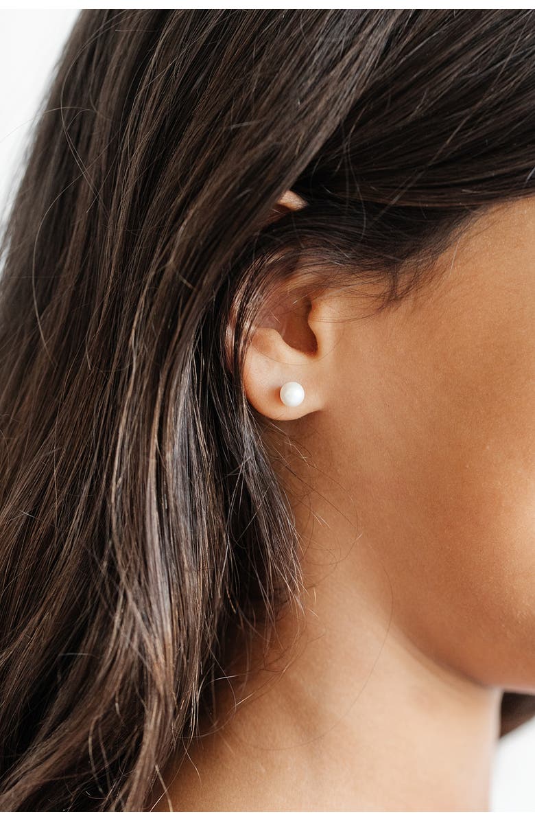 Pip Pop Pearl Stud Earrings, Alternate, color, White