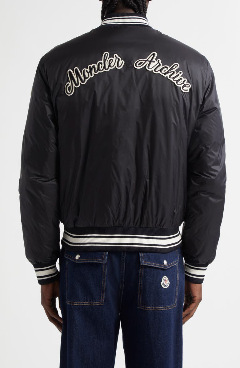 Moncler Bouchet Down Baseball Jacket, Alternate, color, 
