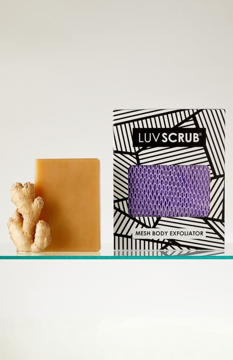Sweet African Violet Duo - Mesh Body Exfoliator and Samina Bar