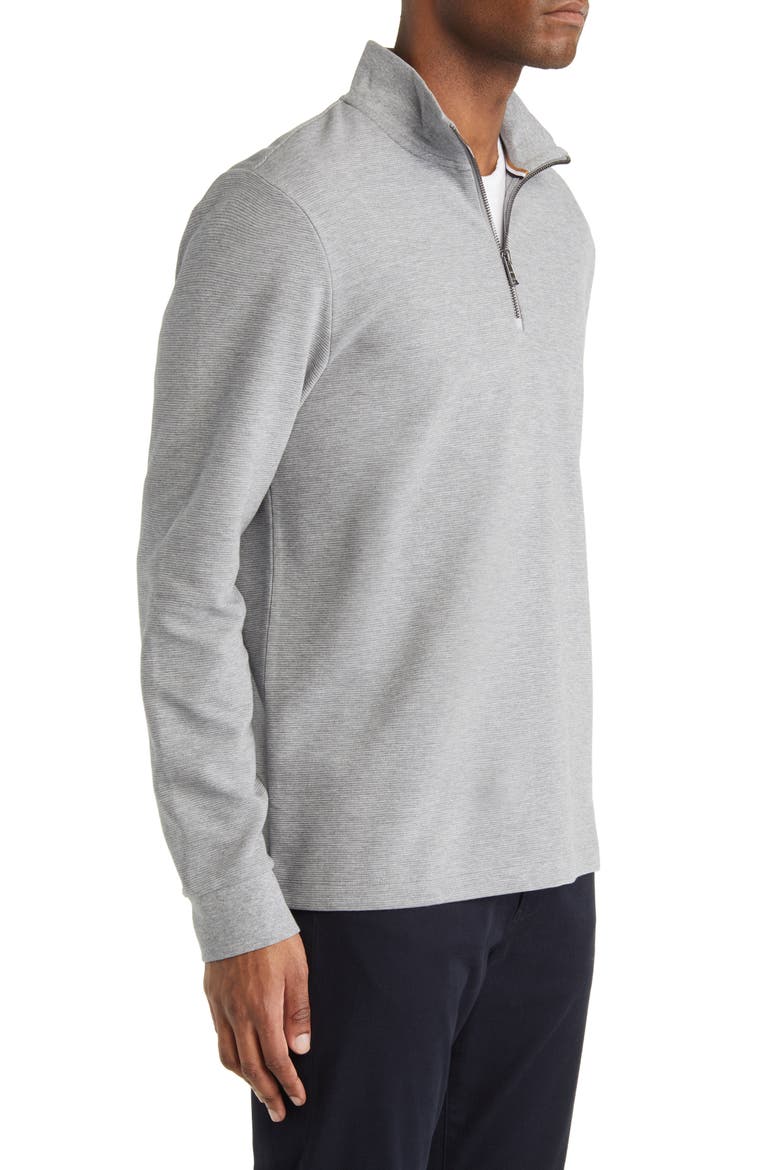 Sidney Ottoman Knit Quarter Zip Sweatshirt, Alternate, color, MELANGE