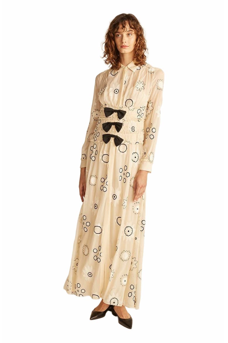 Parasol Embroidery Dress, Main, color, Shell