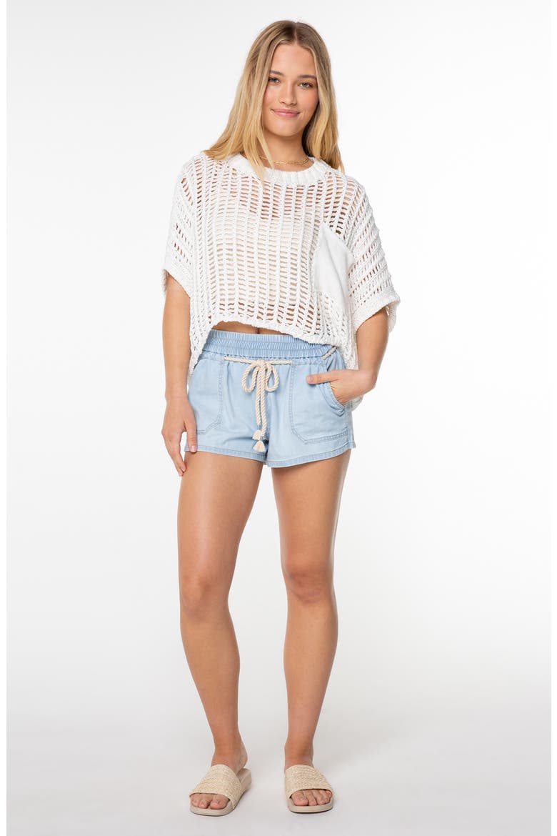 Lost At Sea Open Stitch Crop Sweater, Alternate, color, EGRET SOLID