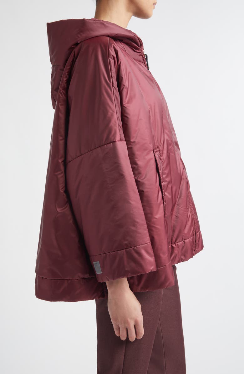 Max Mara Oversize Water Repellent Hooded Puffer Jacket, Alternate, color, Red