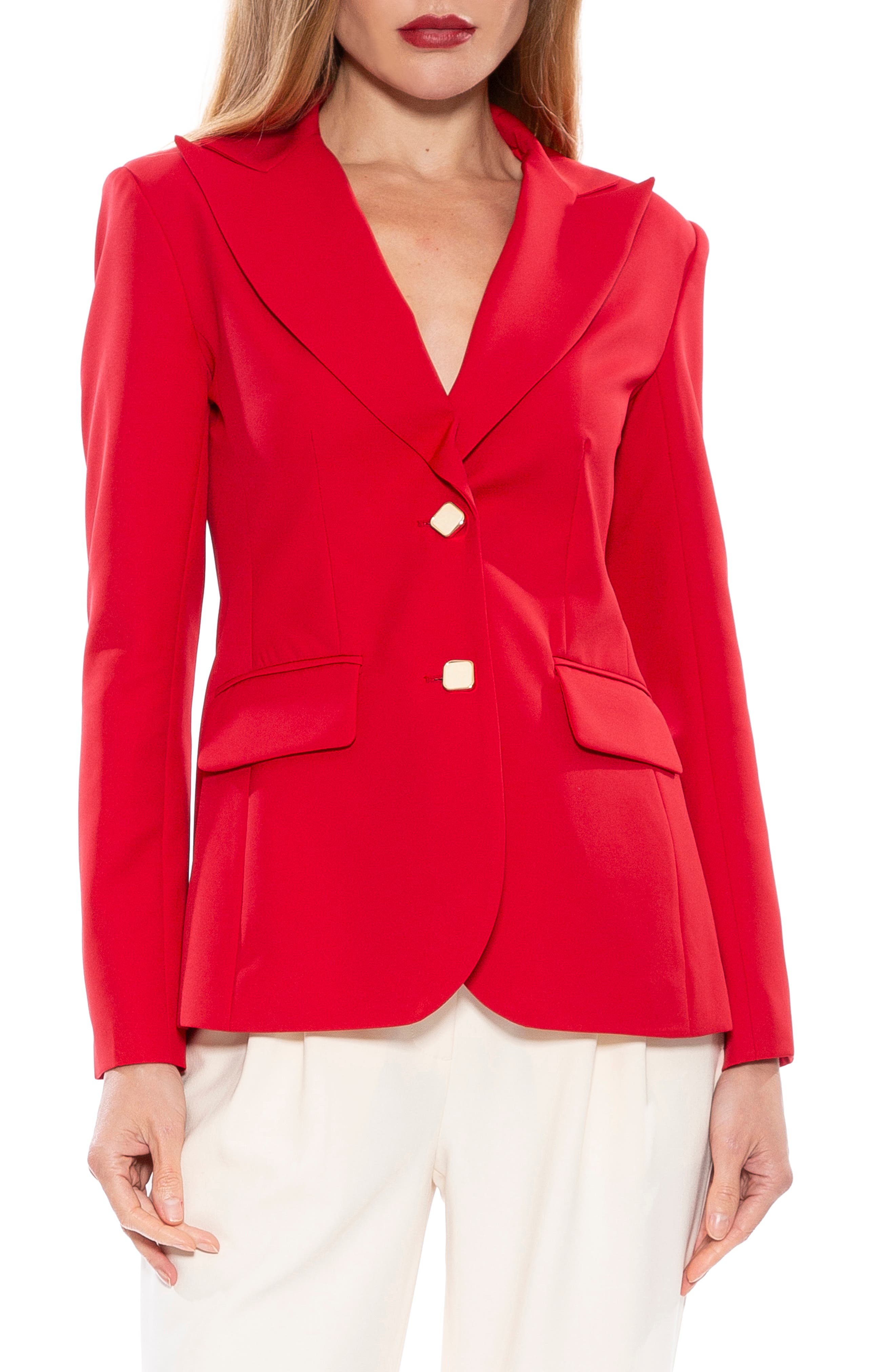 Alexia Admor Jessica Peak Lapel Blazer