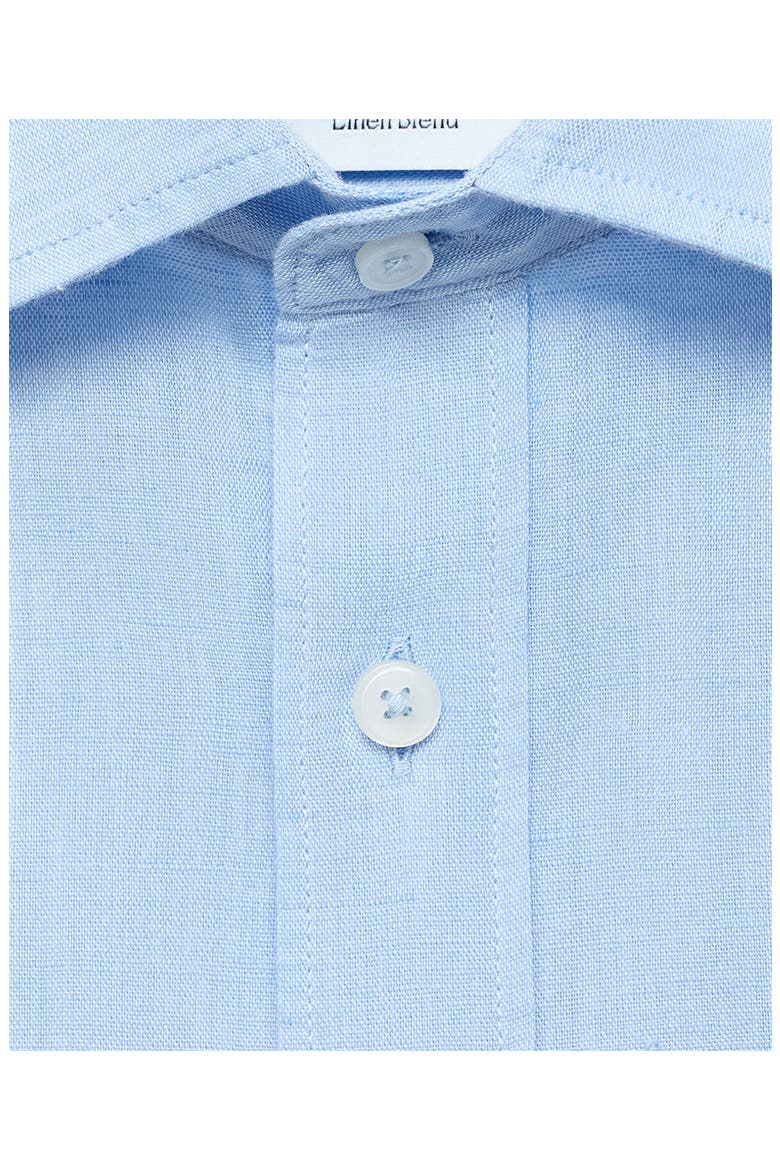 Classic Fit Linen & Cotton Button-Up Shirt, Alternate, color, SKY BLUE