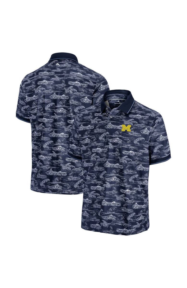 Tommy Bahama Men's Tommy Bahama Navy Michigan Wolverines Sport Bay View IslandZone Polo, Alternate, color, Navy