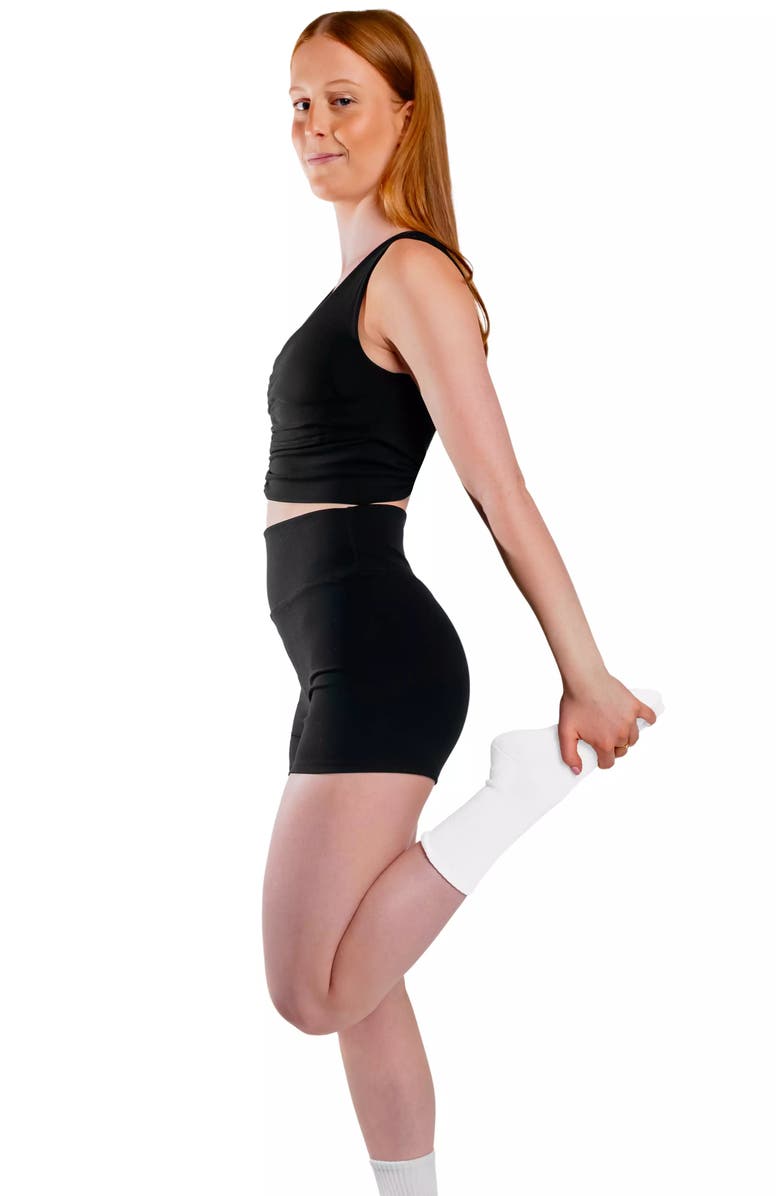 Cheeky Cherry Leakproof Everyday Liner Bike Shorts, Alternate, color, Onyx