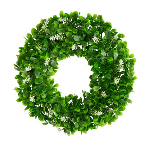 13-in Jasmine Artificial Wreath