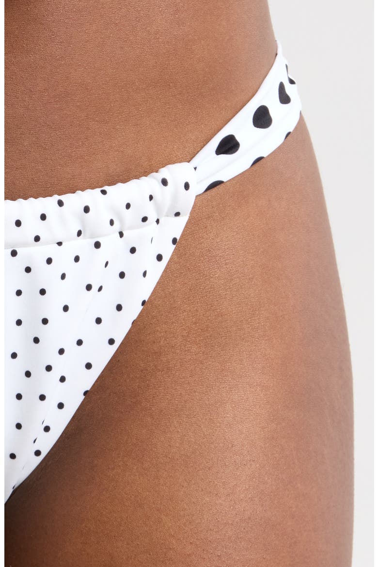 Layla Curtain Bikini Bottoms, Alternate, color, BLACK WHITE POLKA DOTS