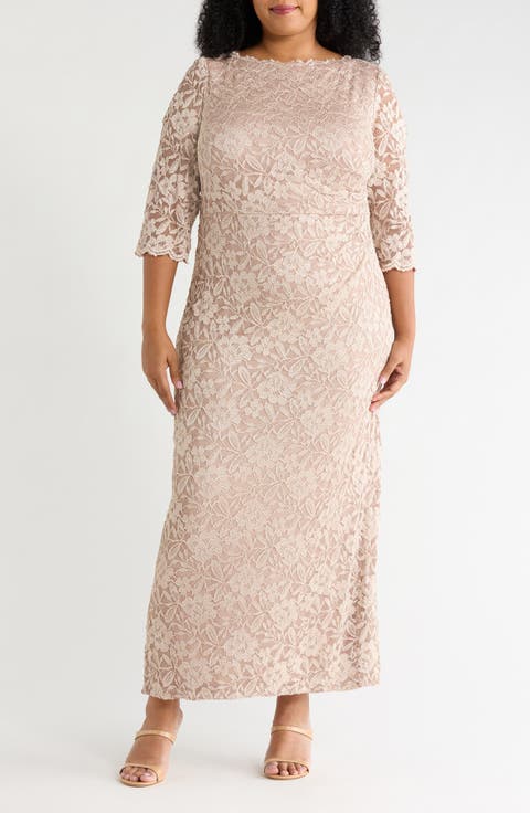 Lace Long Sleeve Gown