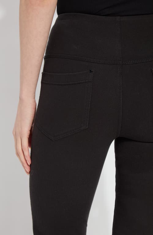 Lyssé High Rise Ankle Baby Bootcut Jeans In Black In Black