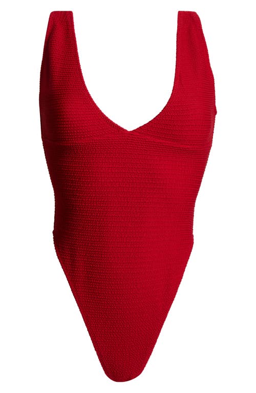 PACSUN PACSUN COLD PLUNGE TEXTURED ONE-PIECE SWIMSUIT