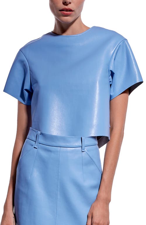 As By Df Beck Recycled Leather Tee In Blue