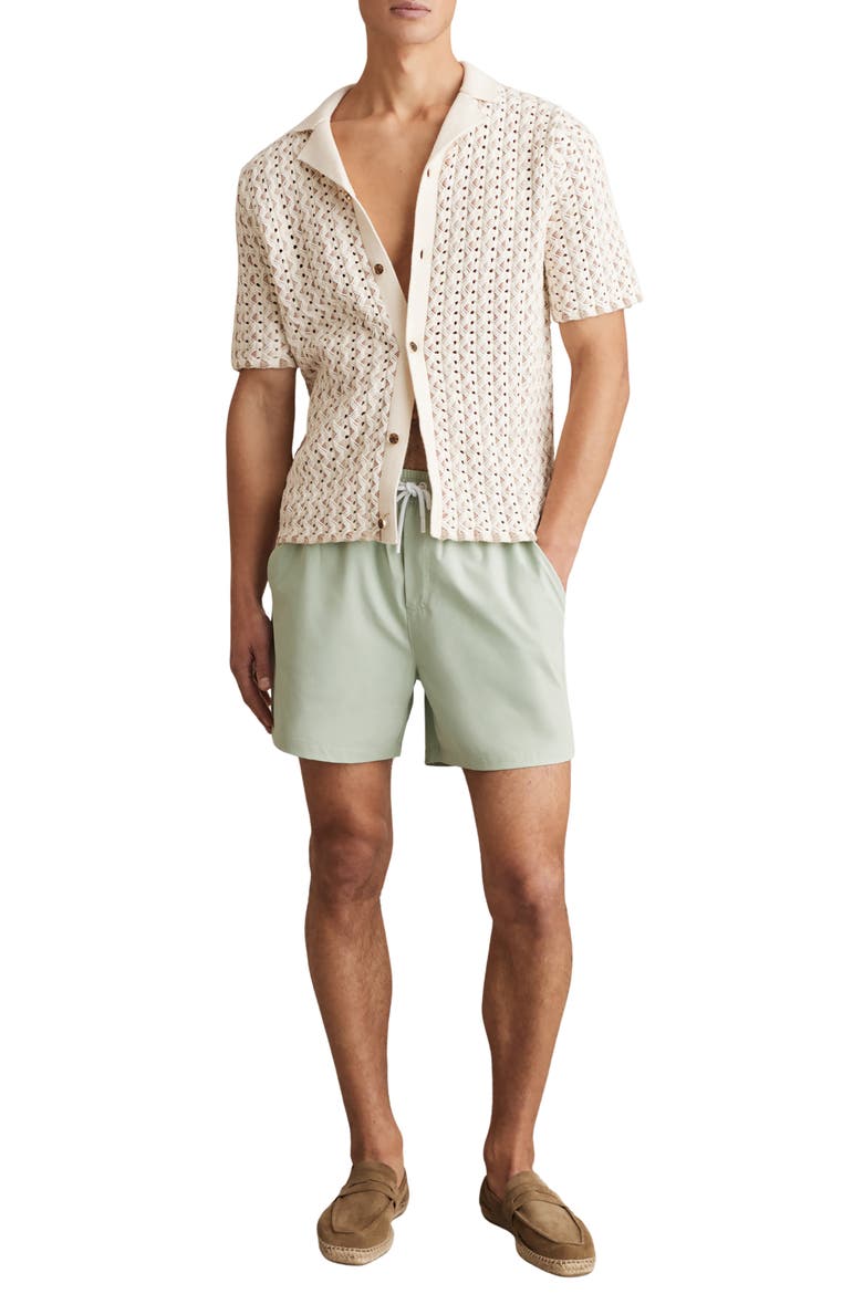 Cliff Water Resistant Swim Trunks, Alternate, color, MINT GREEN