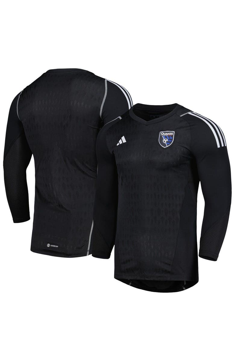adidas Men's adidas Black San Jose Earthquakes 2023 Goalkeeper Long Sleeve Replica Jersey, Main, color, 