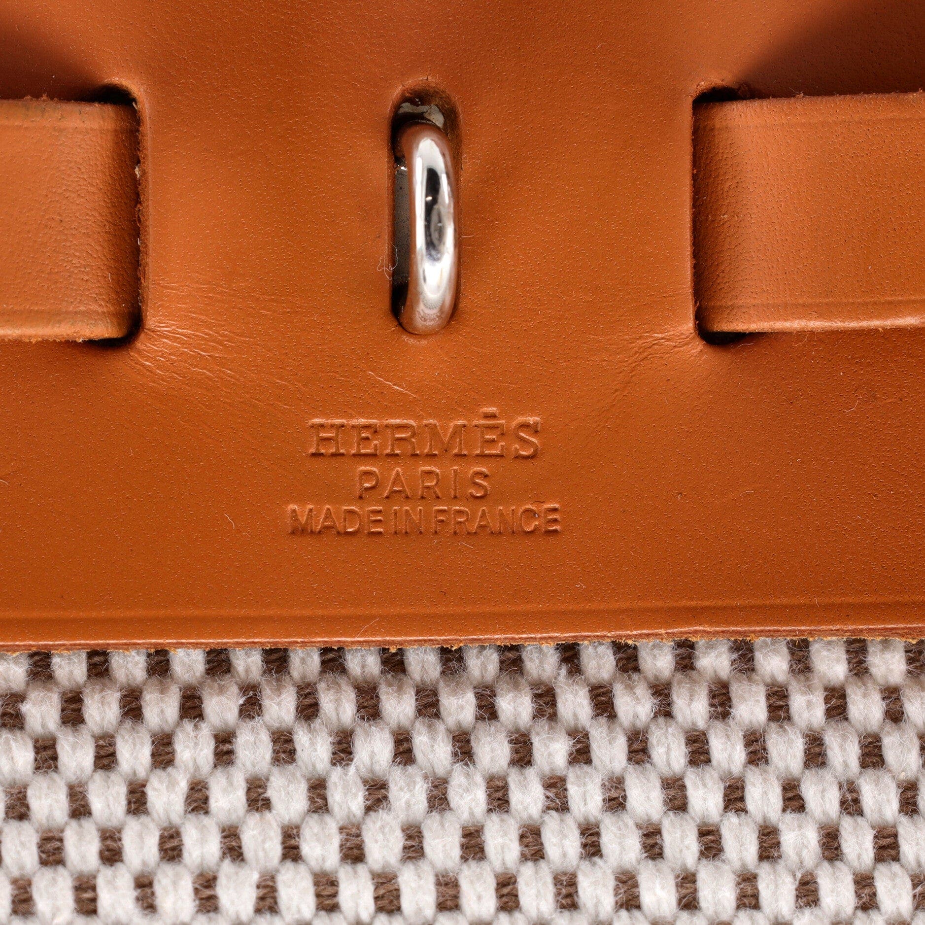 Herbag Toile and Leather PM, Alternate, color, White