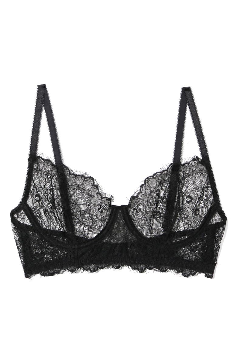 Hanky Panky Sheer Seduction Underwire Bra, Alternate, color, Black