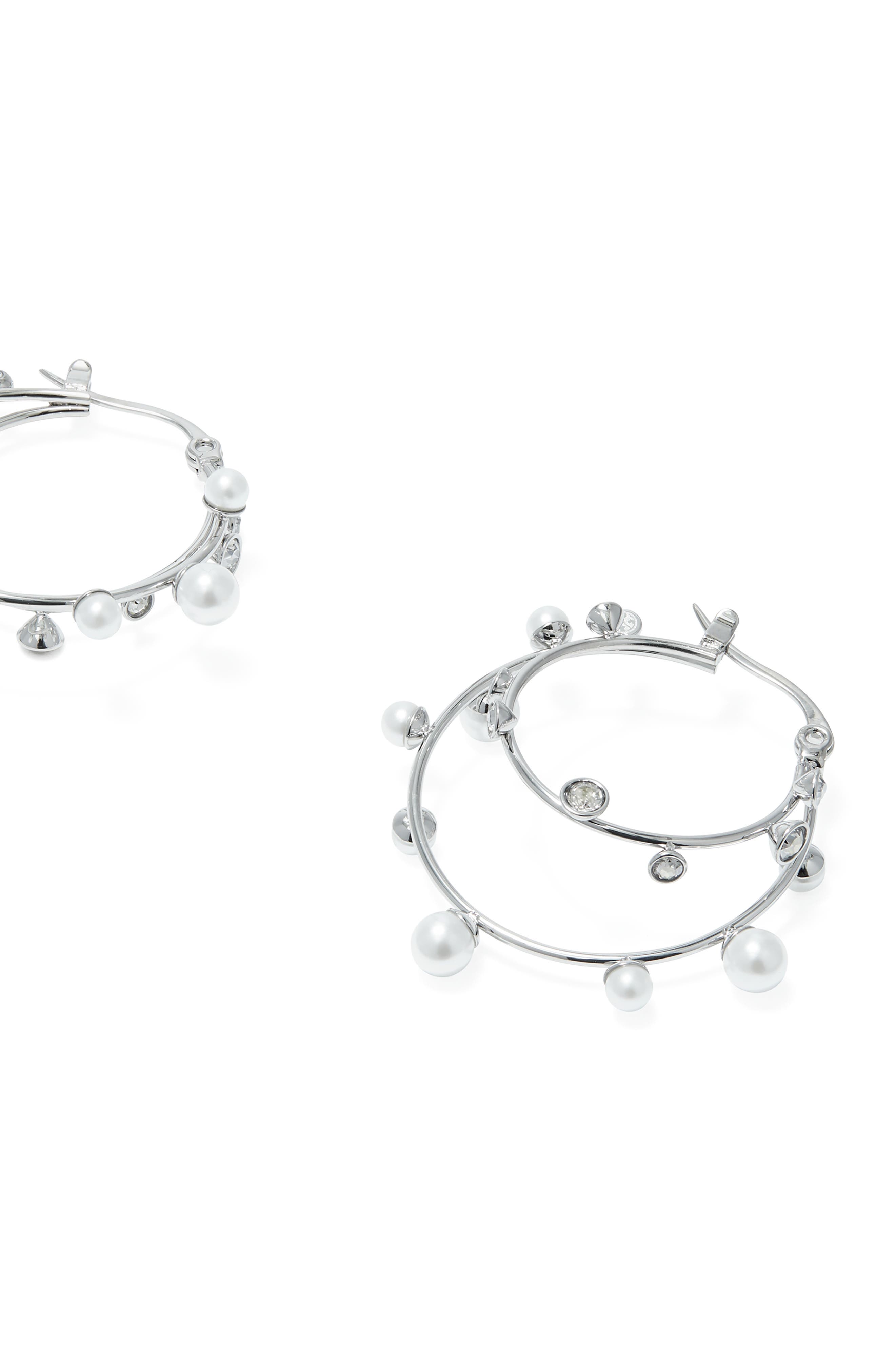 Tory Burch Crystal Double Hoop Earrings (Women) | Nordstrom