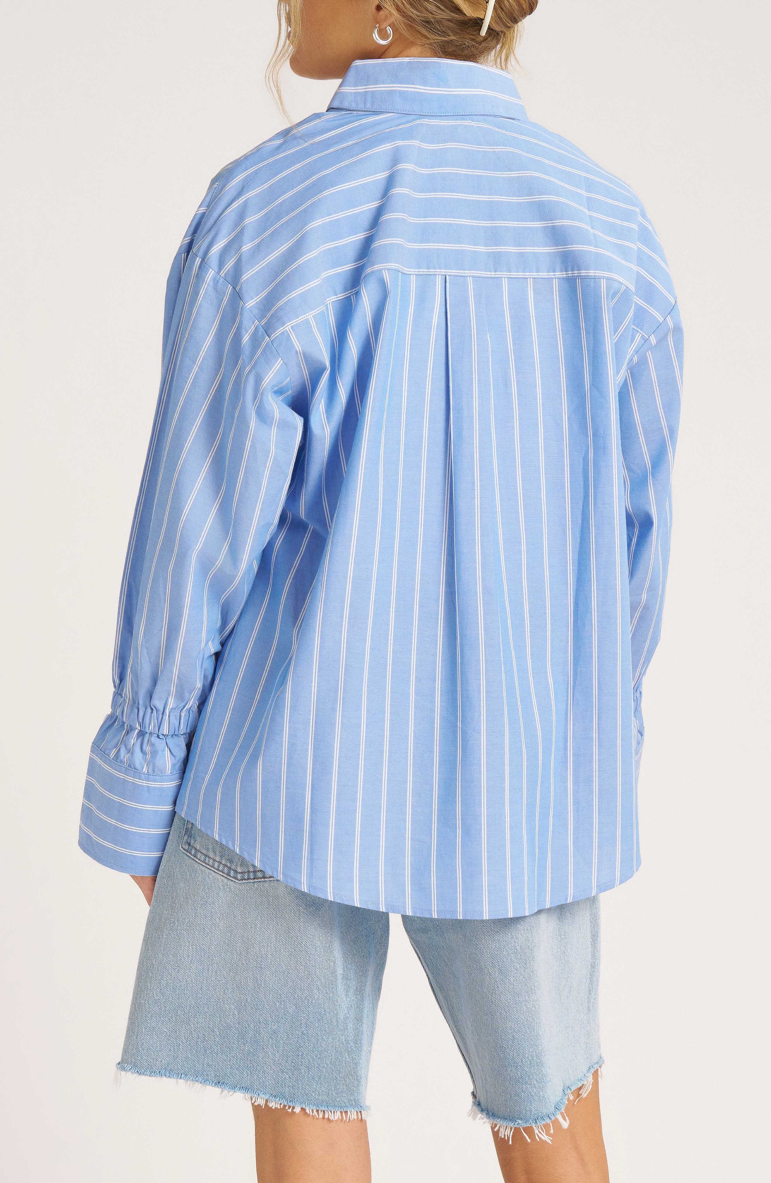 Genevieve Stripe Button-Up Top - image 2