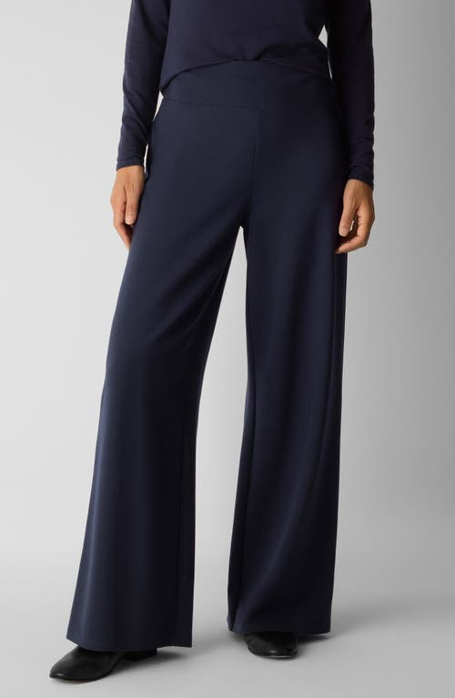 Eileen Fisher High Waist Wide Leg Pants In Black