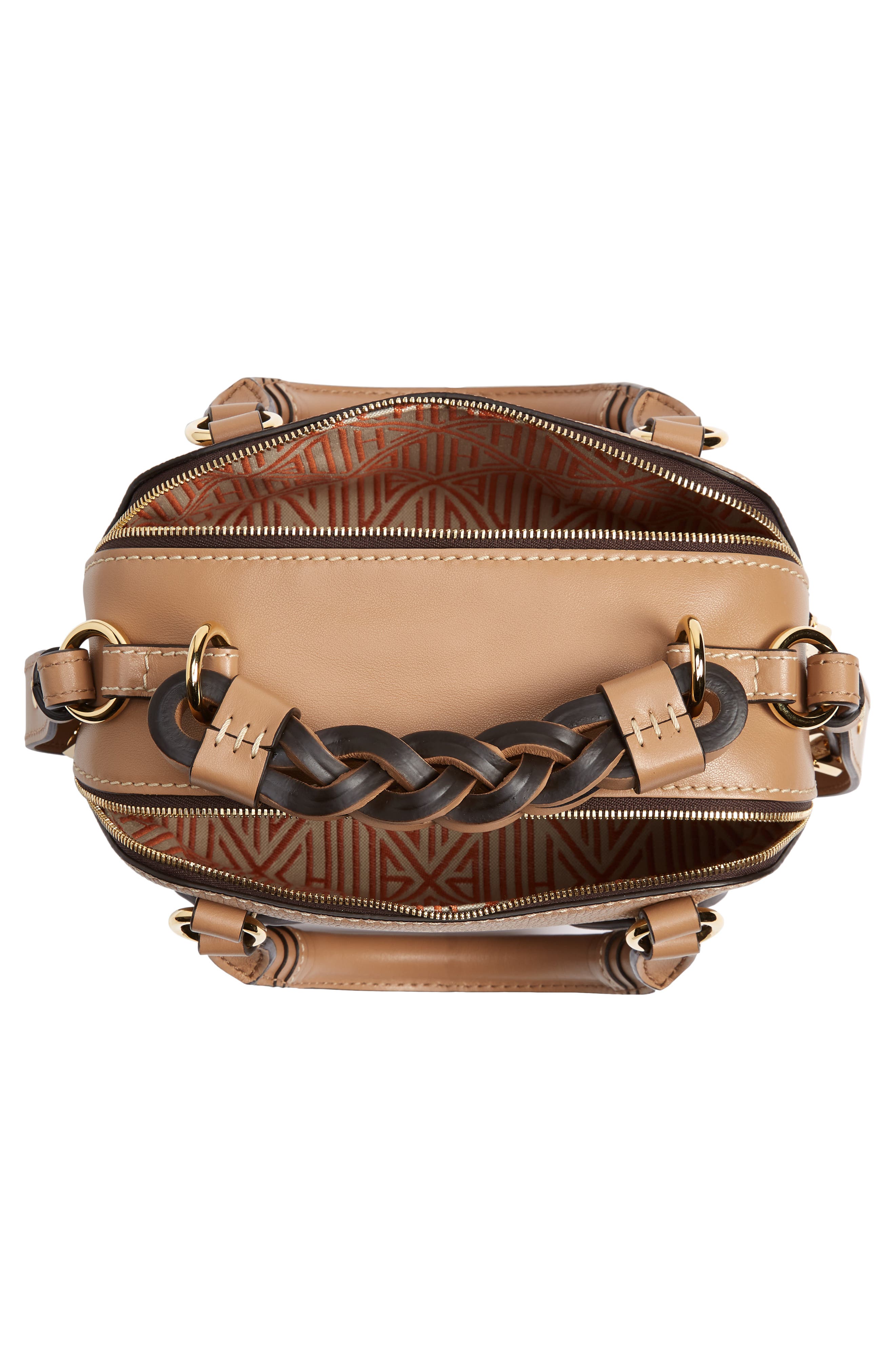 Small Daria Leather Day Bag, Alternate, color, CEMENT BROWN