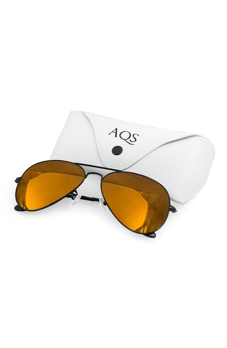 AQS Oliver 58mm Aviator Sunglasses, Alternate, color, 