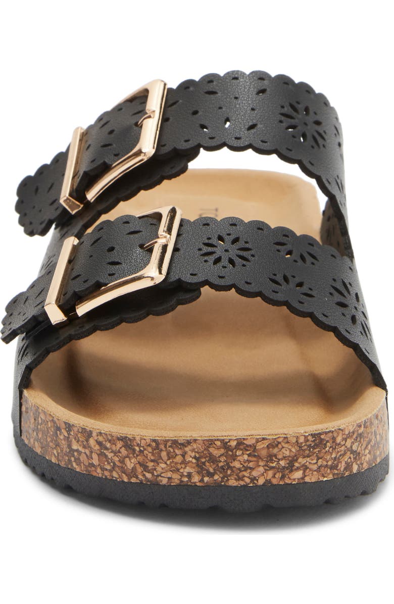 TOP MODA Cory Slide Sandal, Alternate, color, Black Pu