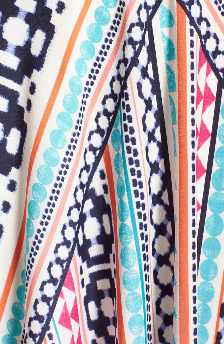 Eliza J Jersey & Print Crêpe de Chine Maxi Dress, Alternate, color, 