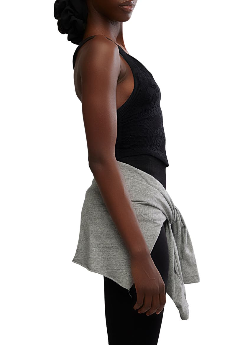 Daydream Rib Racerback Tank, Alternate, color, BLACK