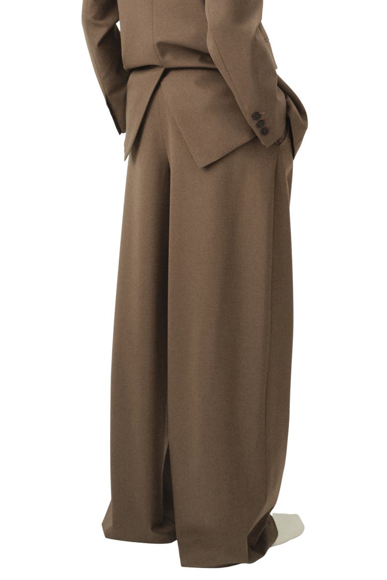 Selection Pleated Wide Leg Pants, Alternate, color, MEDIUM BROWN