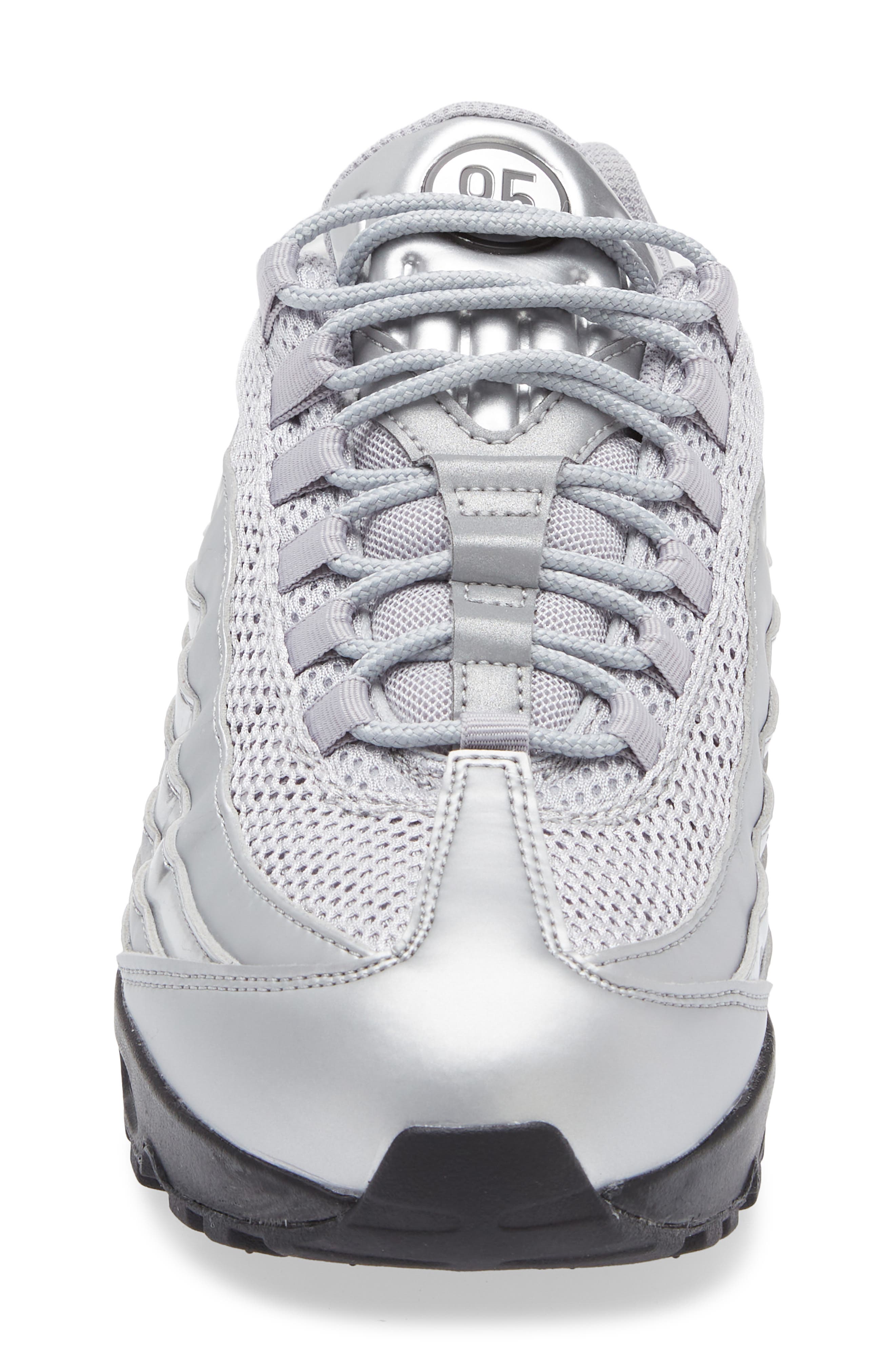 Air Max 95 Big Bubble Sneaker, Alternate, color, METALLIC SILVER/ BLACK/ BLACK