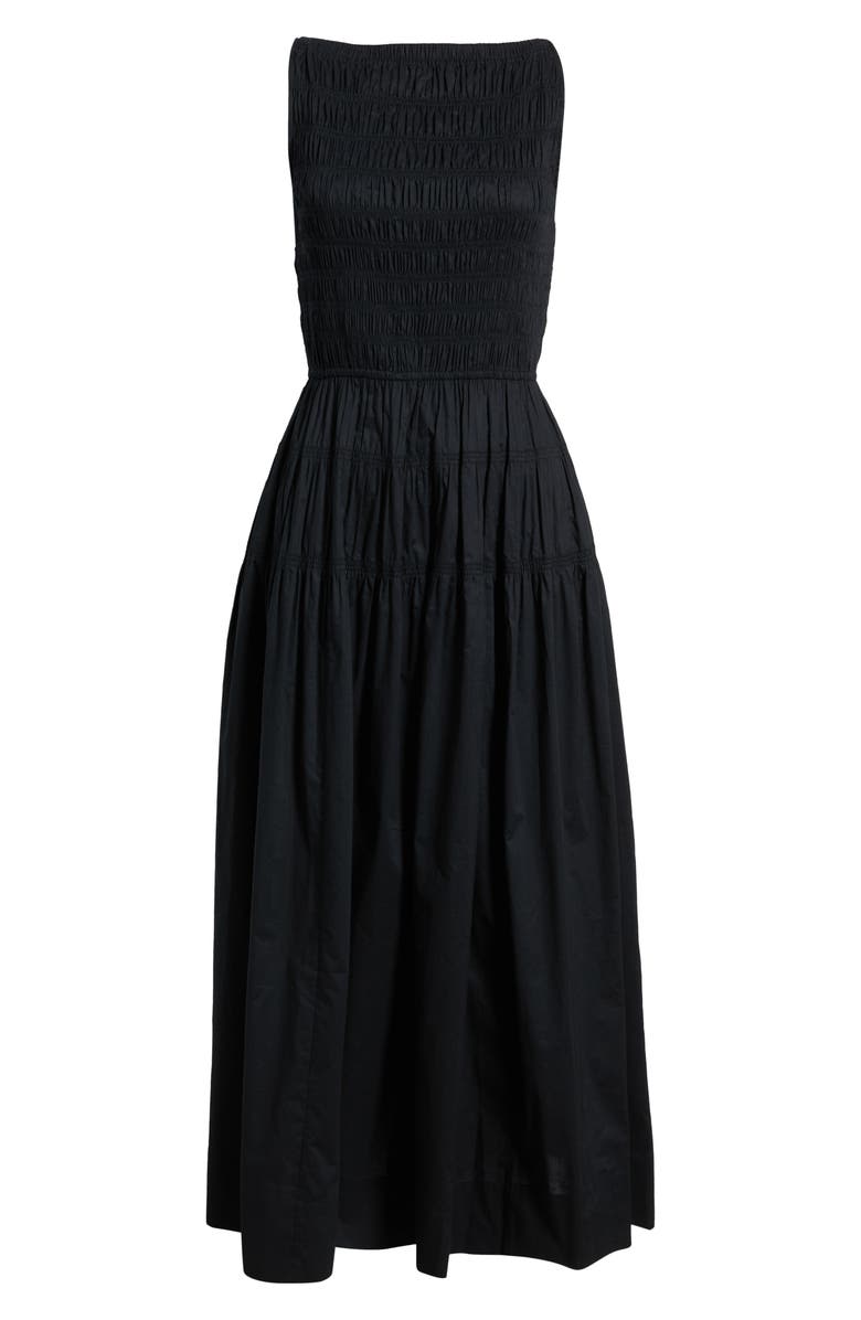 DÔEN Melie Boat Neck Dress, Alternate, color, Black