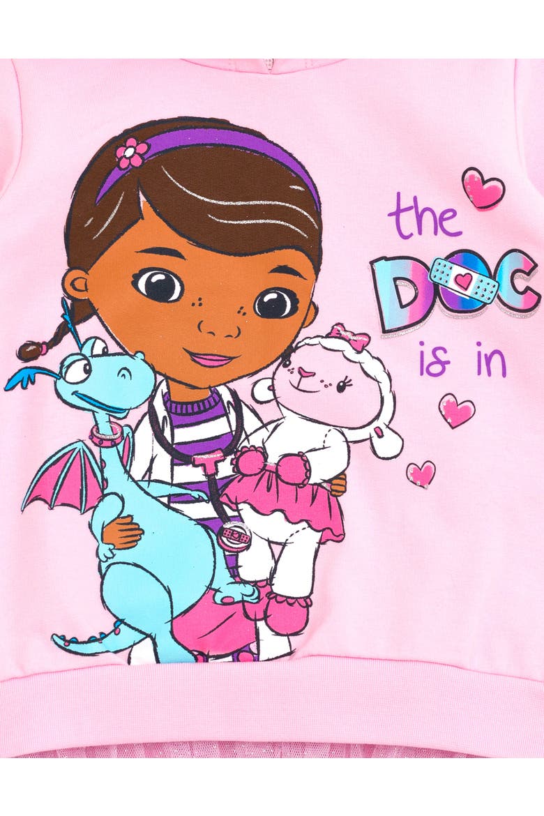 Doc Mcstuffins Fleece Pullover Hoodie, Alternate, color, Doc McStuffins Pink