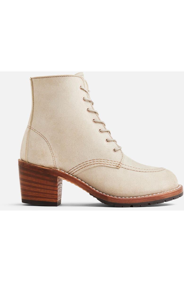 Red Wing Heritage Clara Roughout Leather Boot, Alternate, color, White Sand Mohave