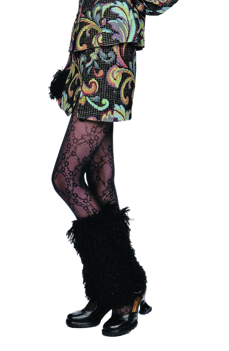 Anna Sui Tapestry Mini Skirt, Alternate, color, Black Multi