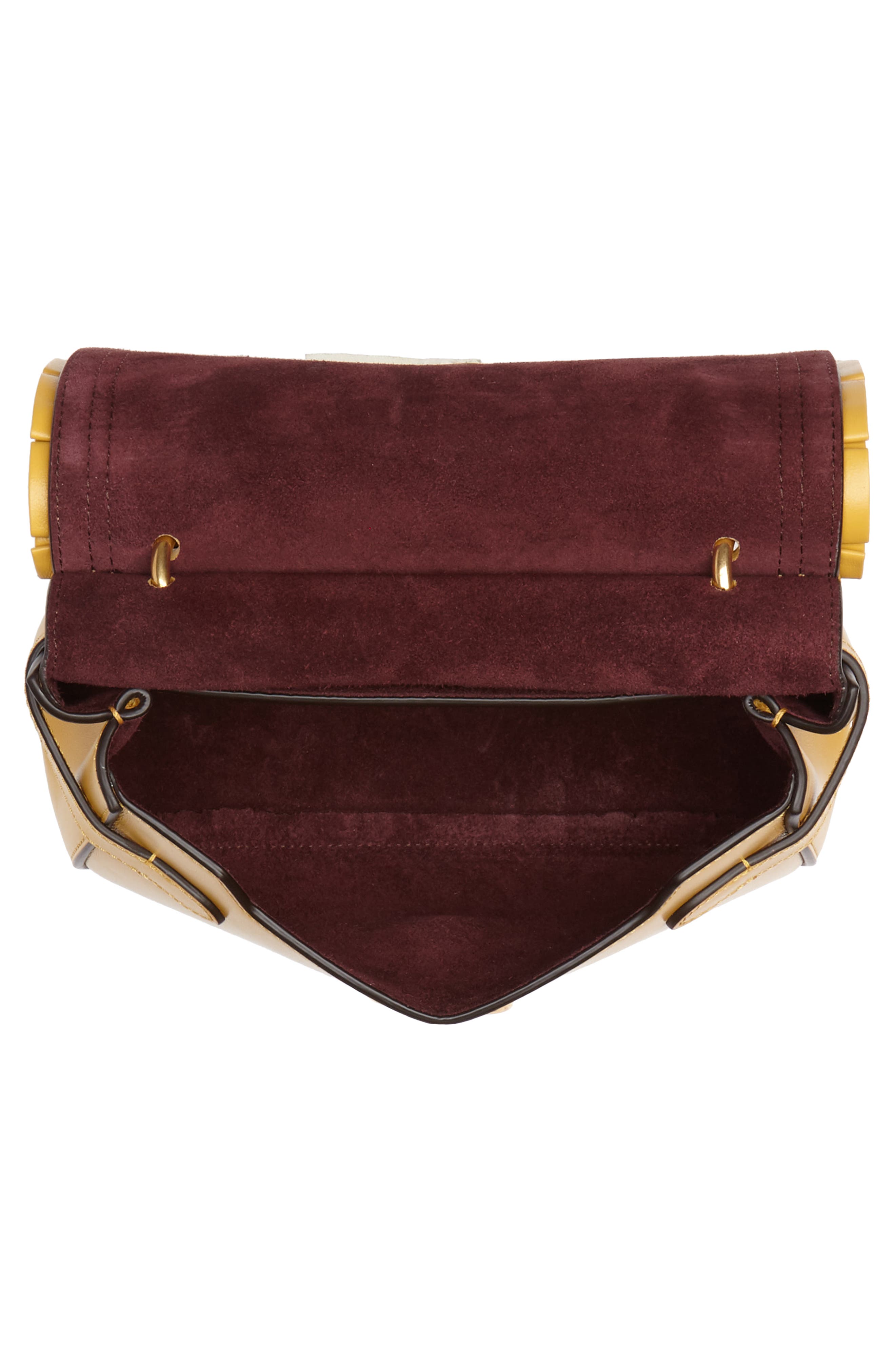 Mini Amberley Leather Crossbody Bag, Alternate, color, EARTH YELLOW