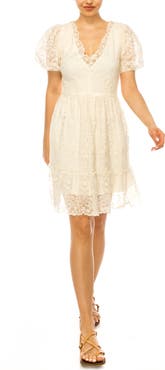 A COLLECTIVE STORY Lace Puff Sleeve Dress
