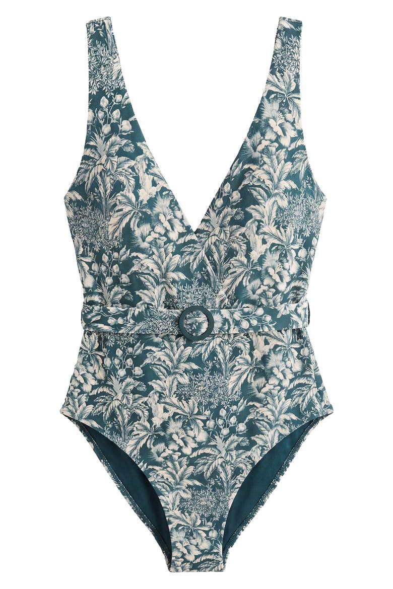 Michelle One-Piece Swimsuit, Alternate, color, SEA MOSS/W