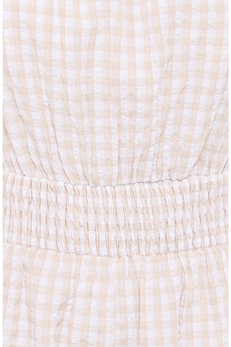 Felicity Gingham Romper, Alternate, color, BEIGE GINGHAM