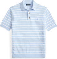 Polo Ralph Lauren Stripe Cotton & Linen Polo Sweater