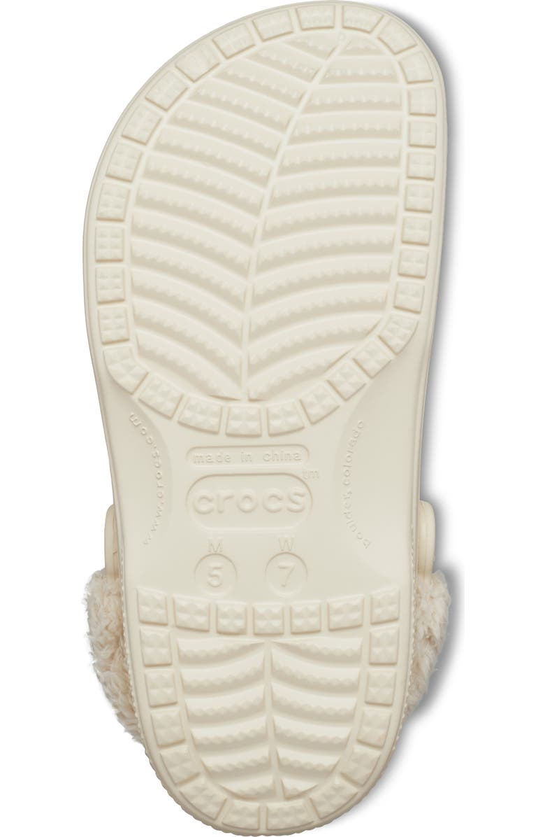 CROCS Baya Faux Fur Lined Clog, Alternate, color, Winter White